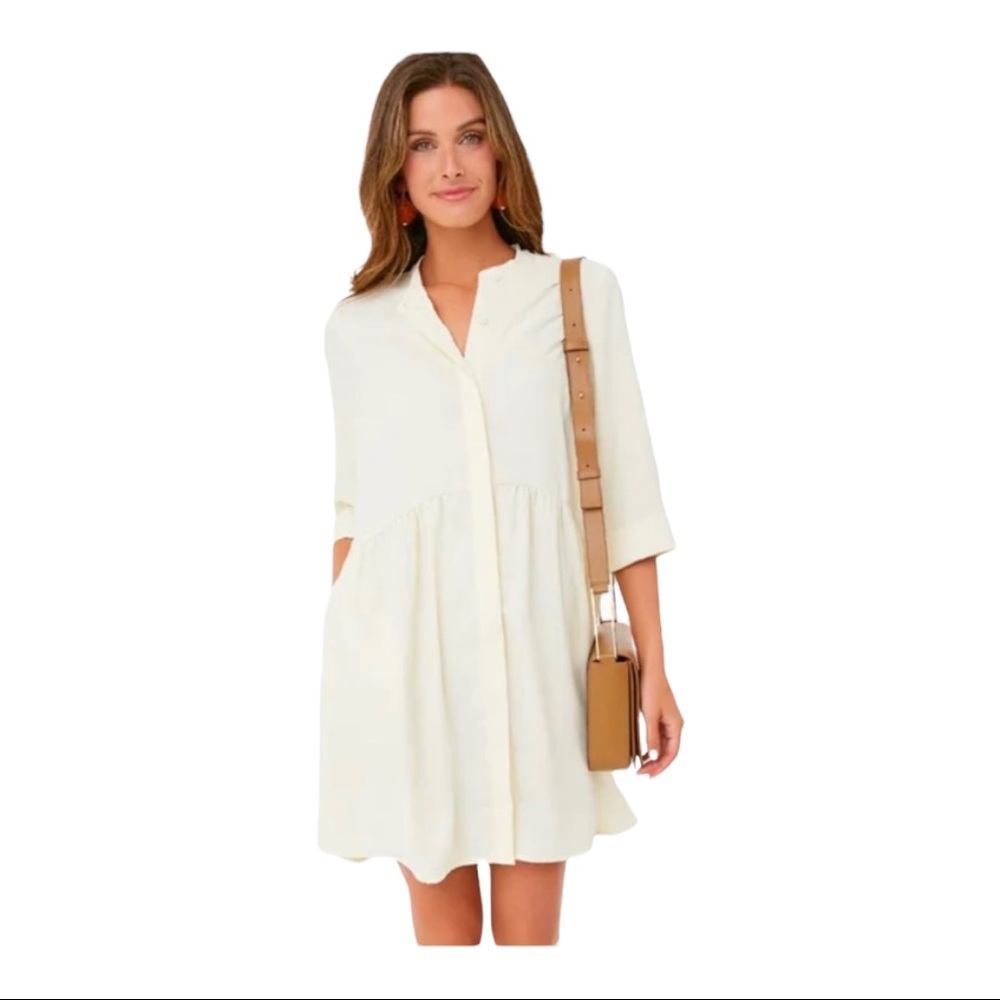 Tuckernuck Cream Button-Front Mini Dress - Picture 2 of 16